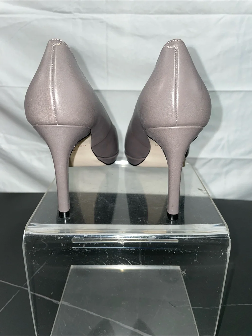 COLE HAAN GRAY LEATHER PUMPS FTL-08-127